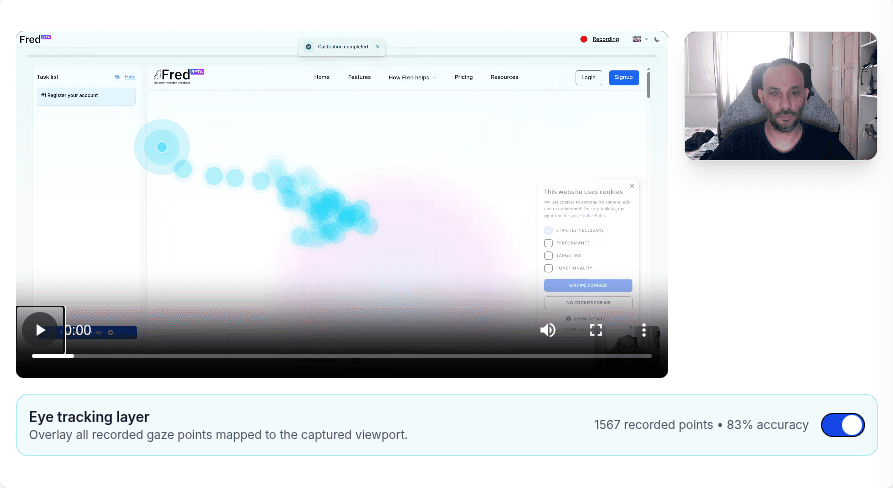Temporary Insight Signals visual showing interaction flow on a study surface