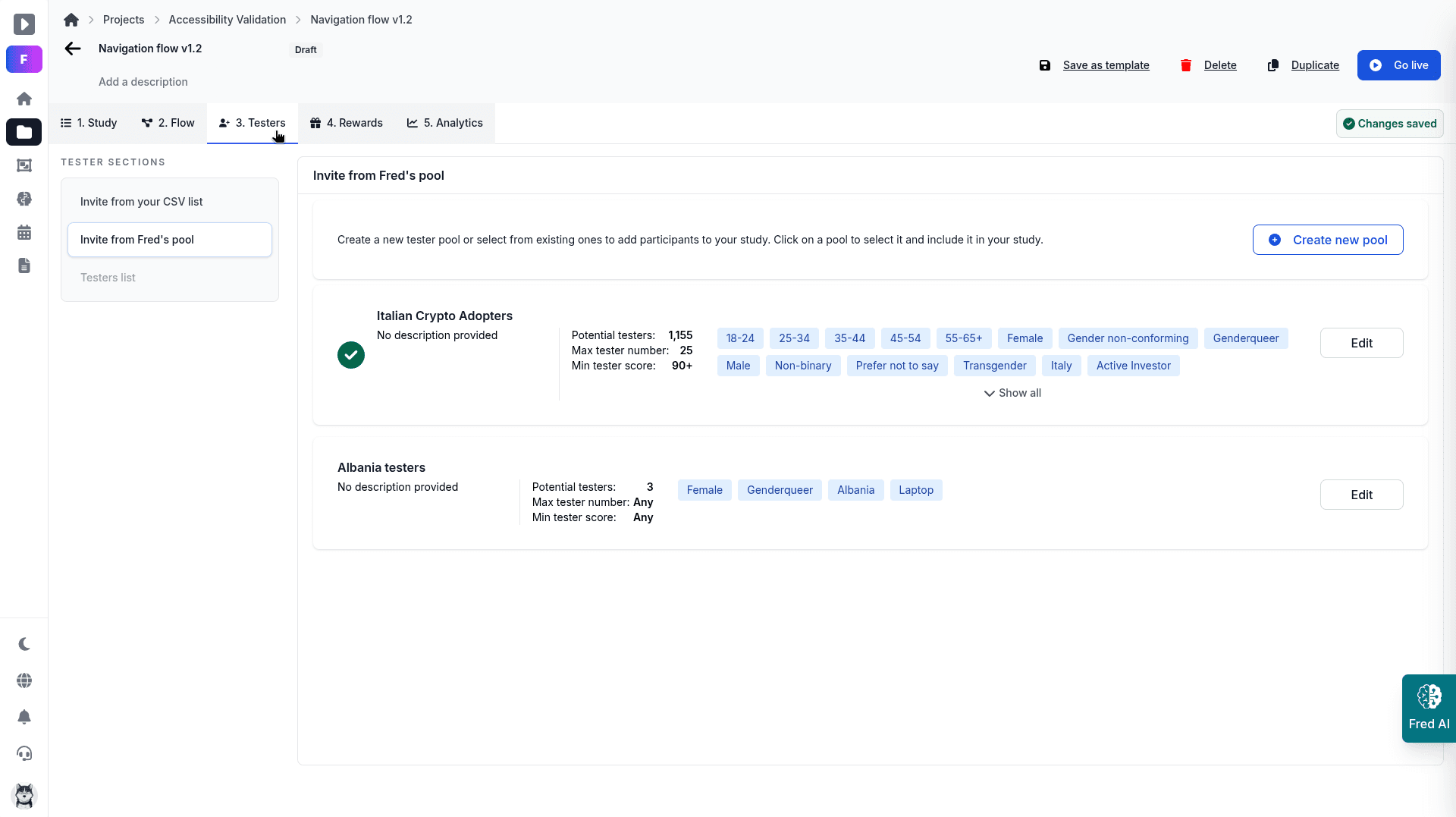 Temporary Tester Panel visual showing participant operations dashboard