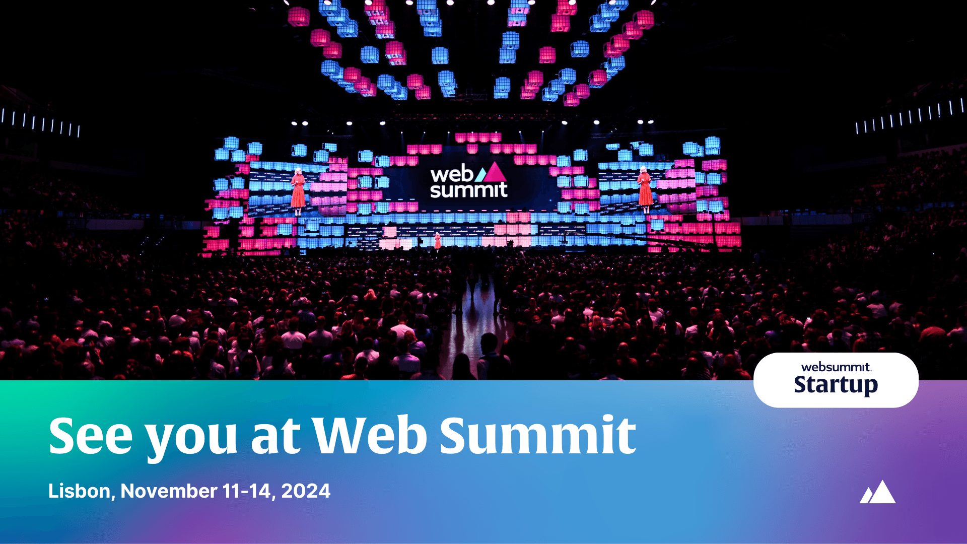 An image showing the main stage of Web Summit