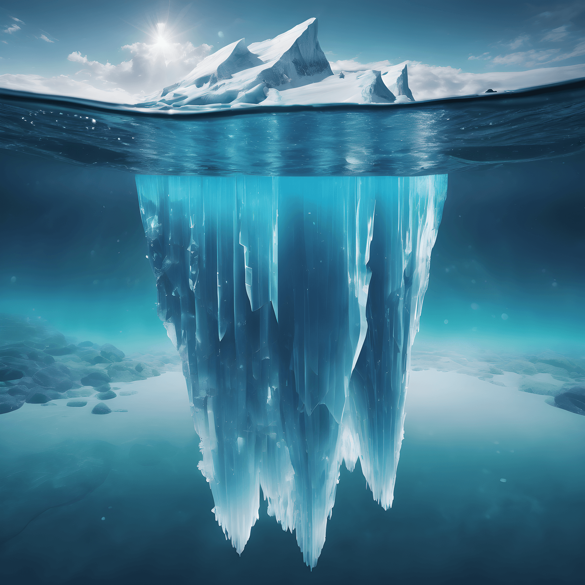 The illustration of an iceberg to represent The Risks of Surface-level User Testing