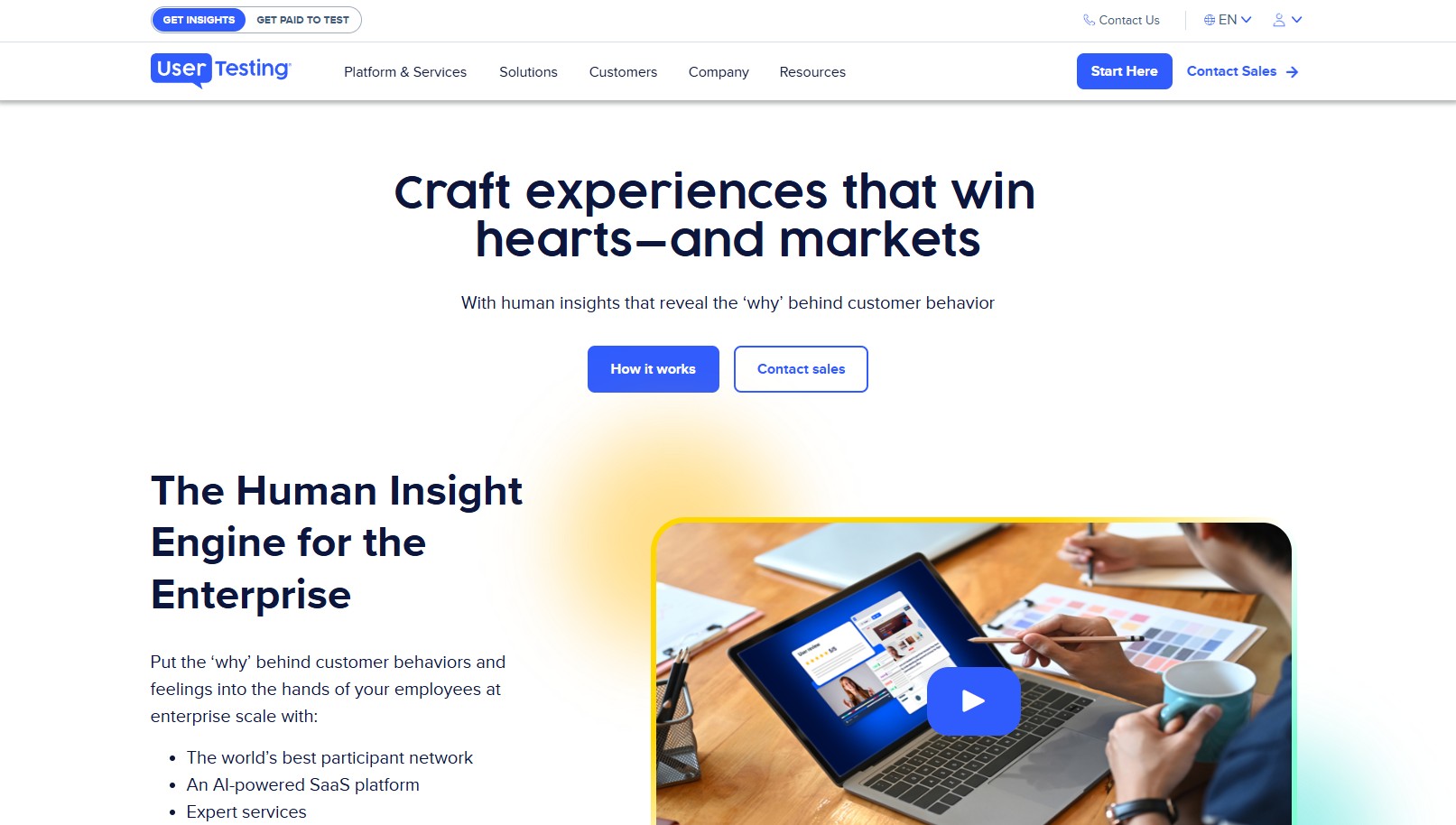 Usertesting Usertesting homepage